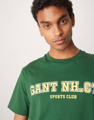 Gant Collegiate Logo T-shirt In Green