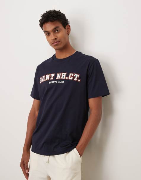 GANT collegiate logo T-shirt in navy - view 1