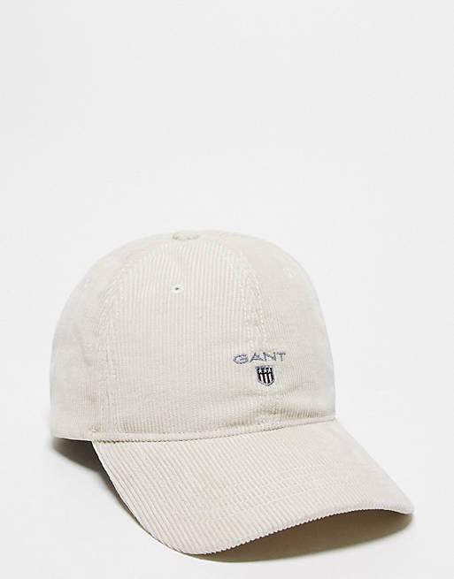 Gant cord cap in cream with logo | ASOS