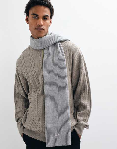 GANT cotton blend scarf in grey - view 1