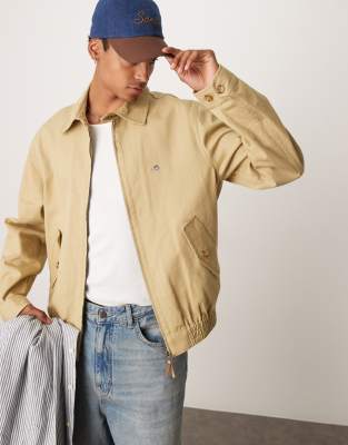 cotton twill jacket in beige-Neutral