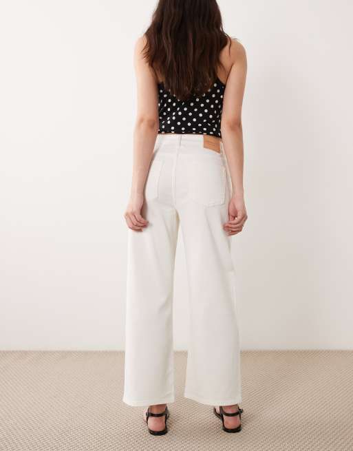 GANT - Cremehvide cropped jeans i afslappet pasform, 3 af 5