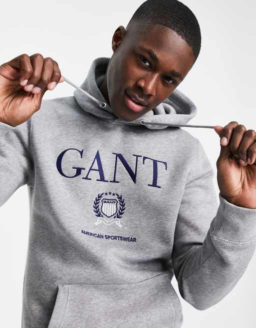 Grey gant hoodie new arrivals