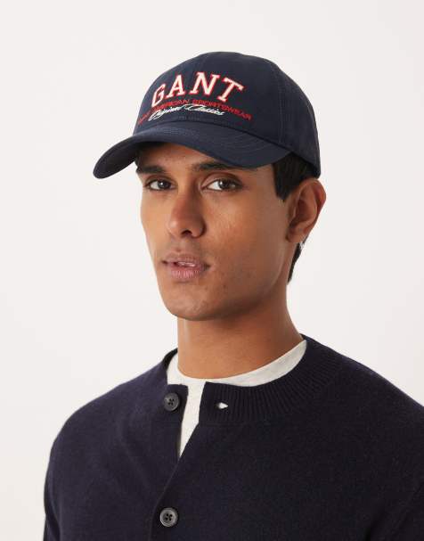 GANT crest logo baseball cap in navy - view 1