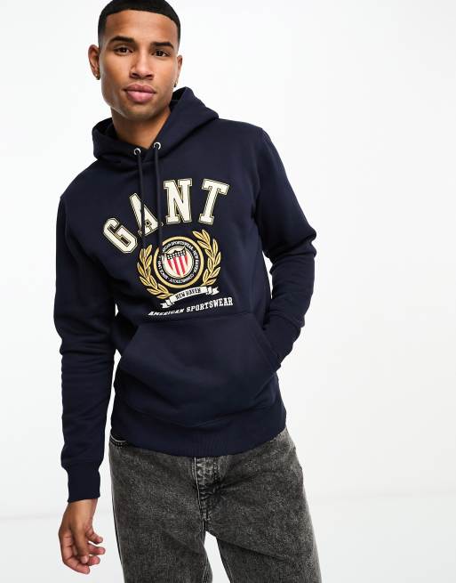 Gant gold logo on sale sweatshirt