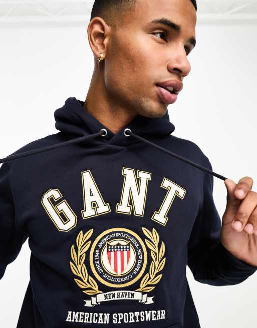 Gant on sale navy hoodie