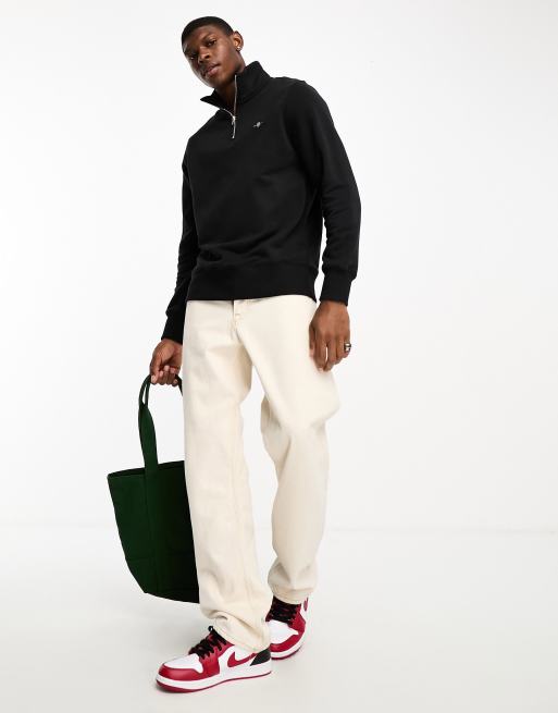 GANT – Czarna bluza z suwakiem pod szyją i logo z tarczą, 2 z 4