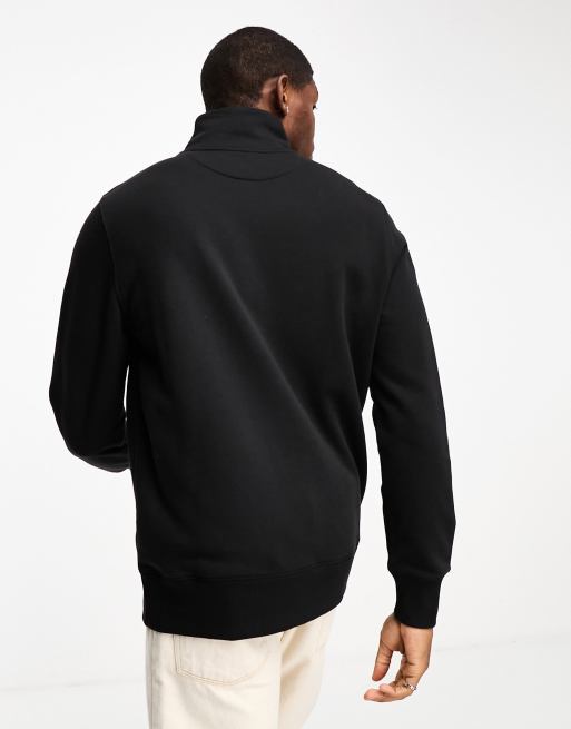 GANT – Czarna bluza z suwakiem pod szyją i logo z tarczą, 3 z 4
