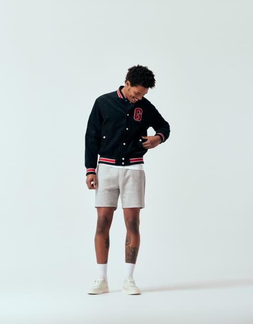 GANT – Czarna sztruksowa kurtka varsity z logo G, 2 z 5