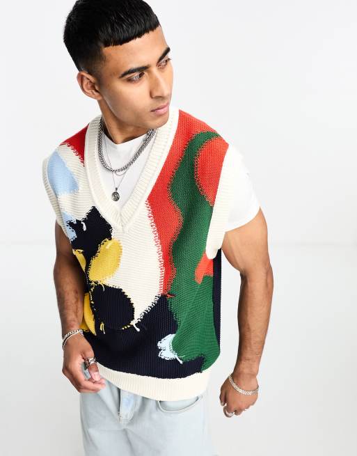 GANT - Débardeur en maille de coton avec motif déconstruit - Multicolore