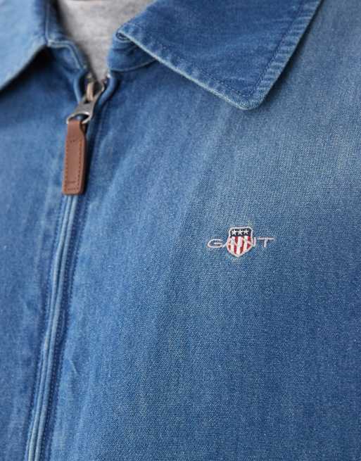 GANT denim windcheater jacket in indigo, 3 of 5