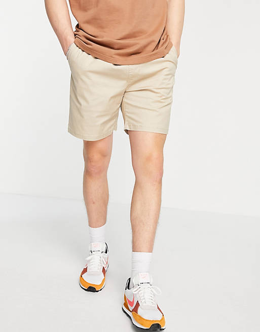 GANT drawstring logo shorts in dry sand beige