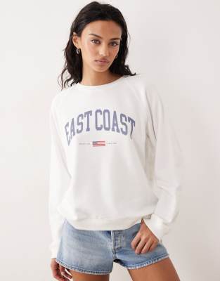 GANT - East Coast - Oversize-Pullover in Weiß