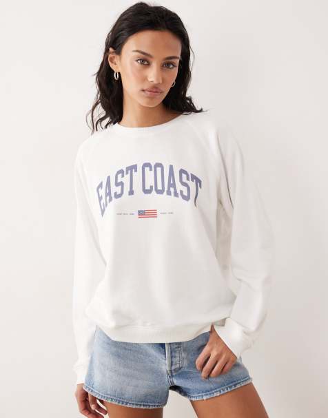 GANT east coast oversized sweater in white - view 1