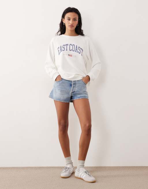 GANT east coast oversized sweater in white, 3 of 4