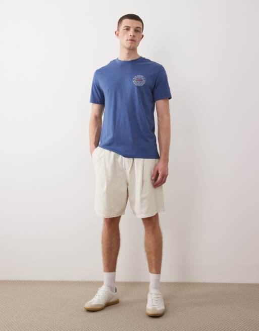 GANT embroidered chest logo t-shirt in blue, 2 of 5