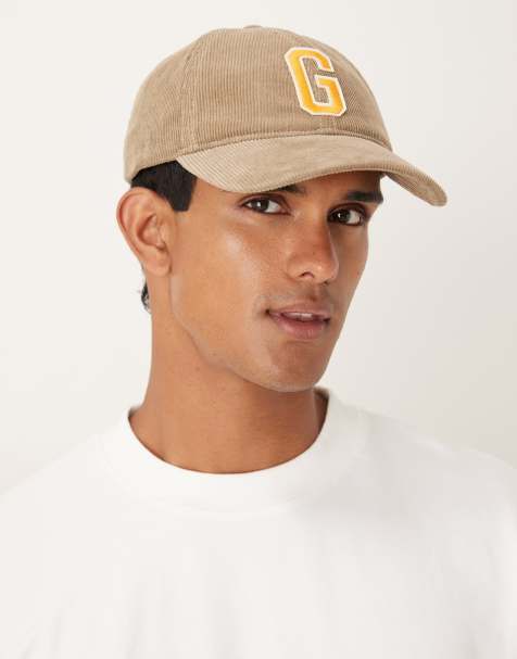 GANT G badge cord baseball cap in beige - view 1