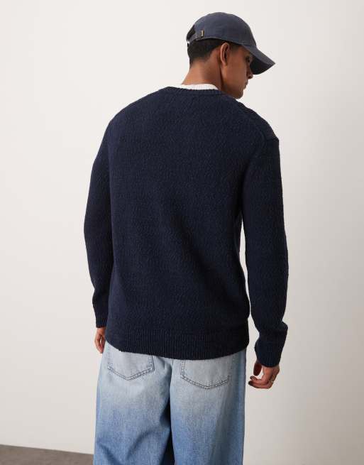 GANT - Gebreide trui met vlag en logo in marineblauw, 4 van 4
