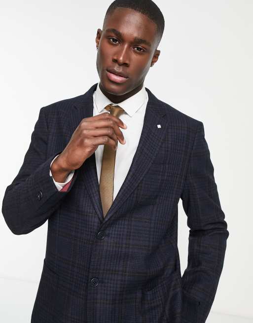 Gant - Geruite blazer in blauw