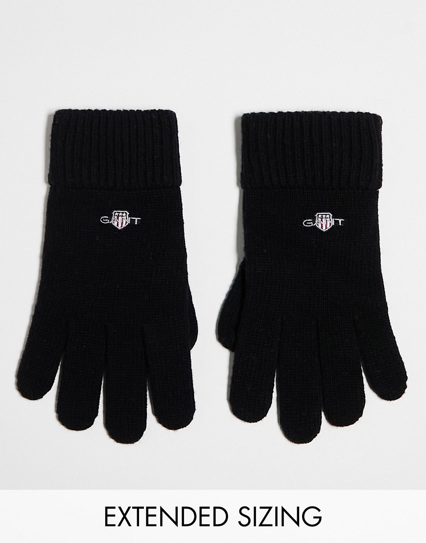 GANT gloves with logo in black