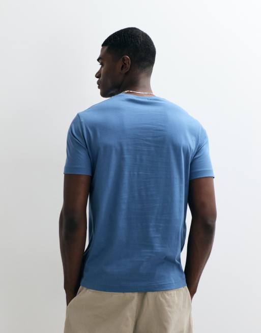 Gant - Gråbrun T-shirt med korte ærmer og skjoldlogo i regular fit, 3 af 5