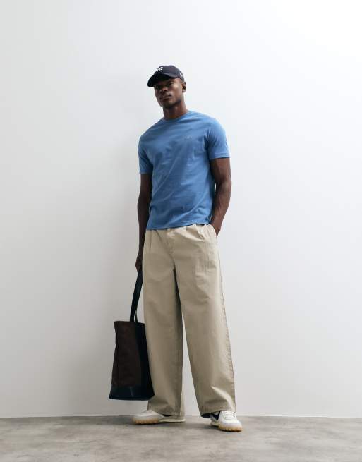 Gant - Gråbrun T-shirt med korte ærmer og skjoldlogo i regular fit, 4 af 5