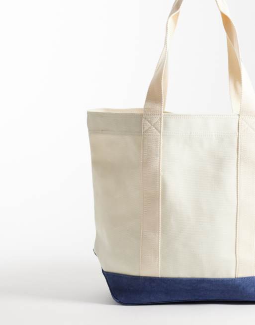 GANT – Gräddvit shoppingväska med collegelogga, 4 av 4