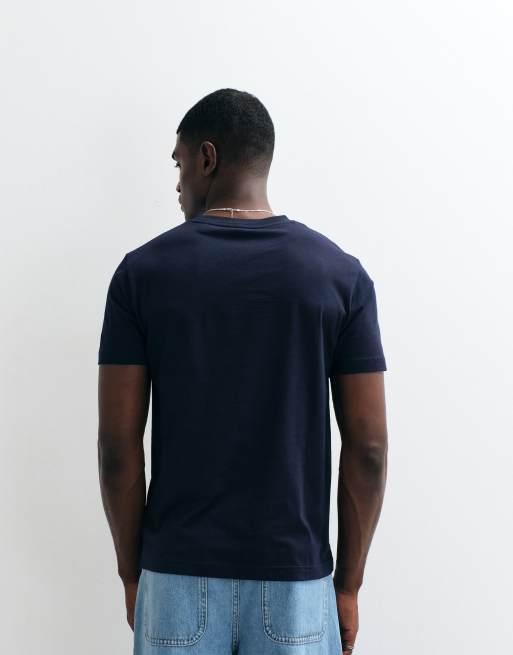Gant grafisk t-shirt med korta ärmar i mörkblått, 4 av 5