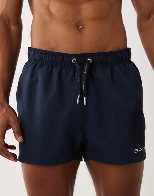 GANT – Granatowe szybkoschnące szorty kąpielowe z logo, 4 z 5
