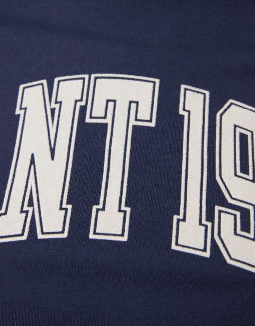 GANT graphic collegiate t-shirt in blue, 3 of 4