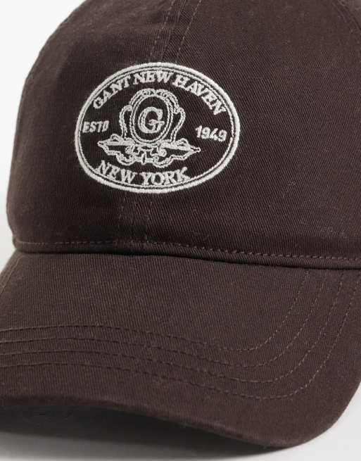 GANT graphic print hat in brown, 2 of 3