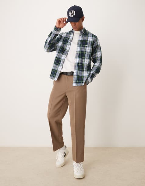 GANT - Grøn-ternet flannelskjorte i Regular Fit - view 1