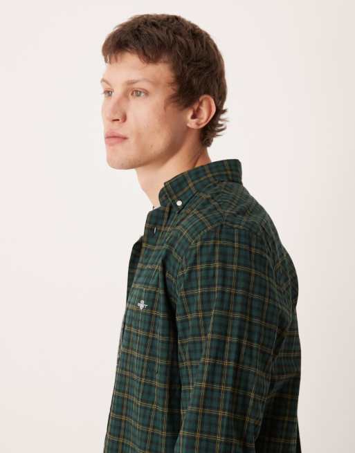 GANT – Grönrutig, klassisk finskjorta i regular fit och poplin, 4 av 5