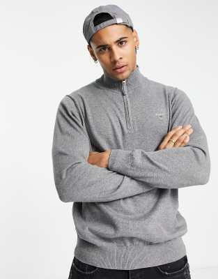 gant half zip grey