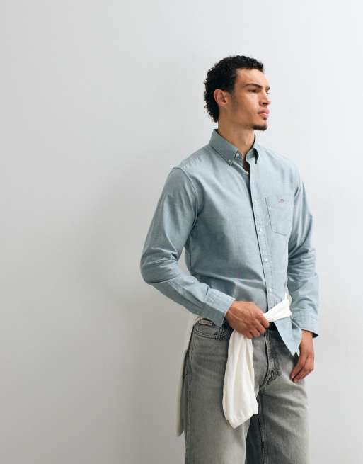 Gant Hemd im Regular Fit aus klassischem Oxford-Gewebe in Dunkelgrün, 2 von 5