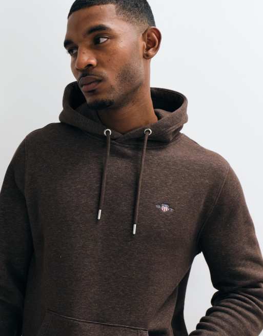GANT hoodie med regular fit och sköldlogga i brunt, 4 av 5