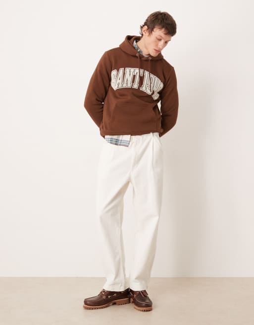 Gant - Hoodie met logo in mahoniebruin, 2 van 5