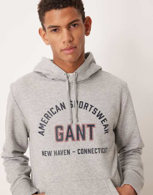 GANT - Hoodie met varsity-logoprint in grijs, 5 van 5