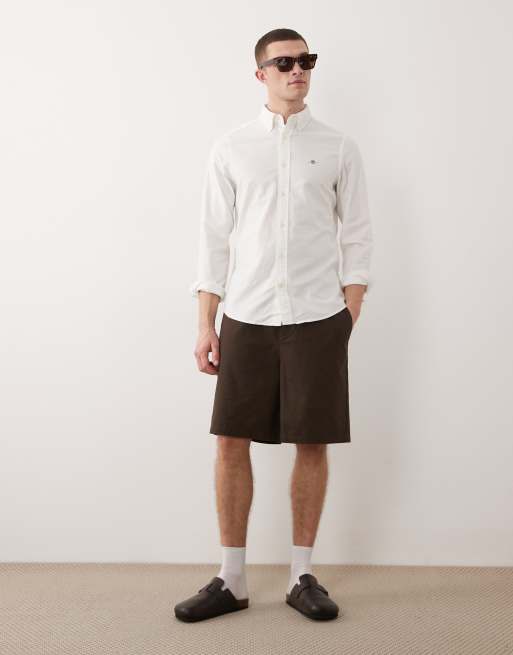 GANT - Hvid Oxford-skjorte i slim fit med ikonlogo, 2 af 5