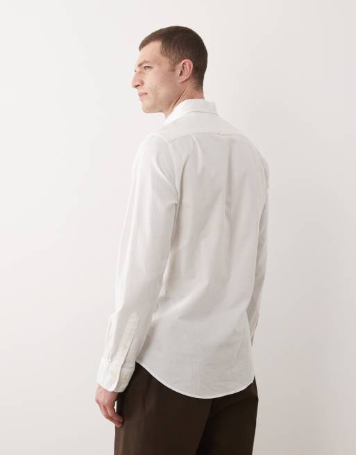 GANT - Hvid Oxford-skjorte i slim fit med ikonlogo, 3 af 5