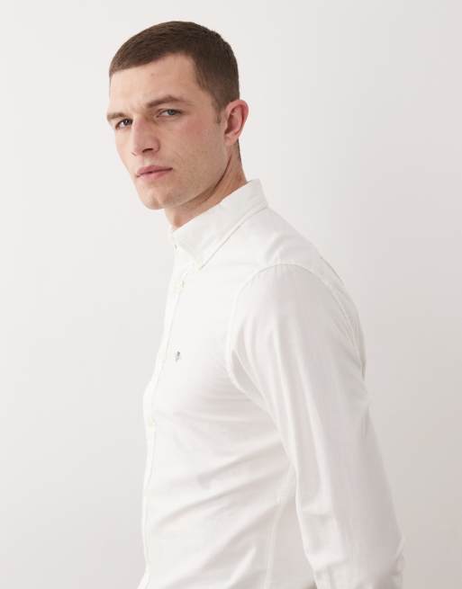 GANT - Hvid Oxford-skjorte i slim fit med ikonlogo, 4 af 5