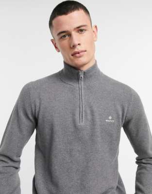 gant grey half zip