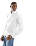 [Gant] GANT icon logo slim fit oxford shirt in white Chest 39 white