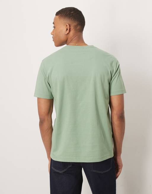 Gant – Jasnozielony T-shirt z logo z tarczą, 3 z 4