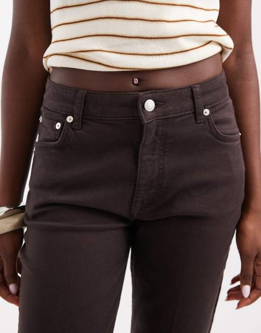 Gant jeans bootcut elasticizzati marroni, 4 di 5