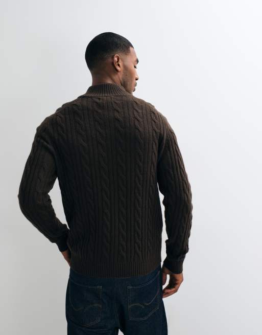 GANT - jersey de punto de ochos marrón, 4 de 5