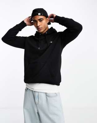 Kapuzenpullover in Schwarz mit Wappenlogo Schwarz 42
