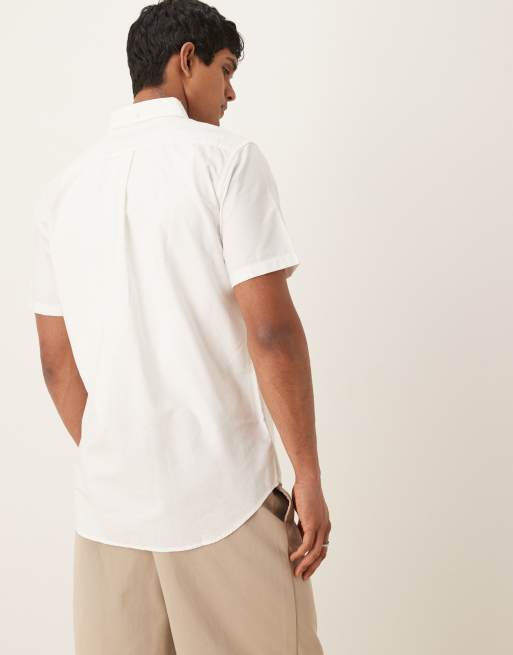 GANT – Klassisches, kurzärmliges Oxford-Hemd in Weiß mit regulärer Passform, 4 von 4