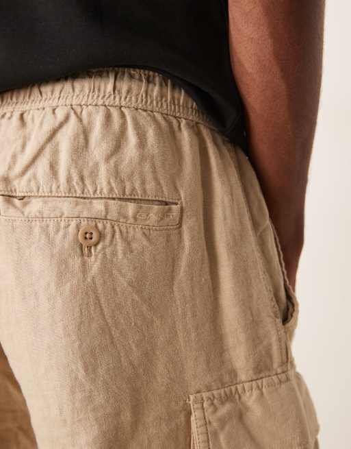 GANT linen cargo shorts in beige