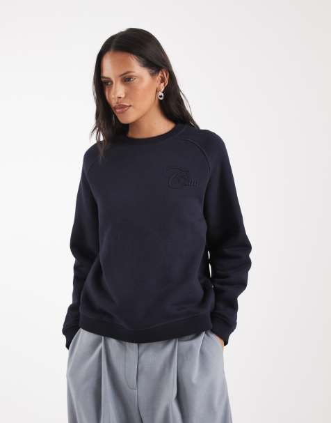 Gant logo sweatshirt in dark navy - view 1
